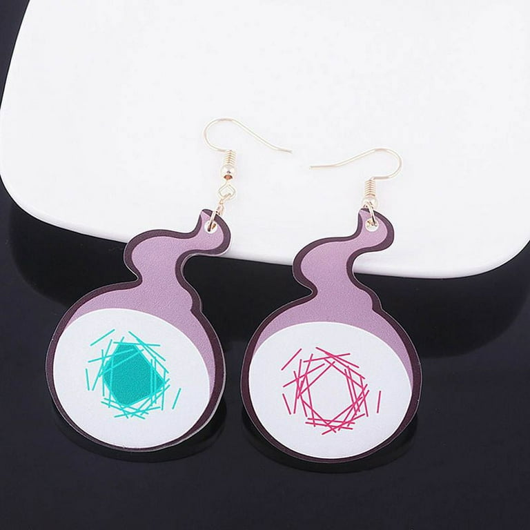 TBHK Clear Glitter Hakujoudai Hanako-kun Inspired Acrylic Earrings