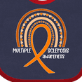 thumbnail image 4 of Inktastic Multiple Sclerosis Awareness Orange Ribbon Rainbow Boys or Girls Baby Bib, 4 of 4