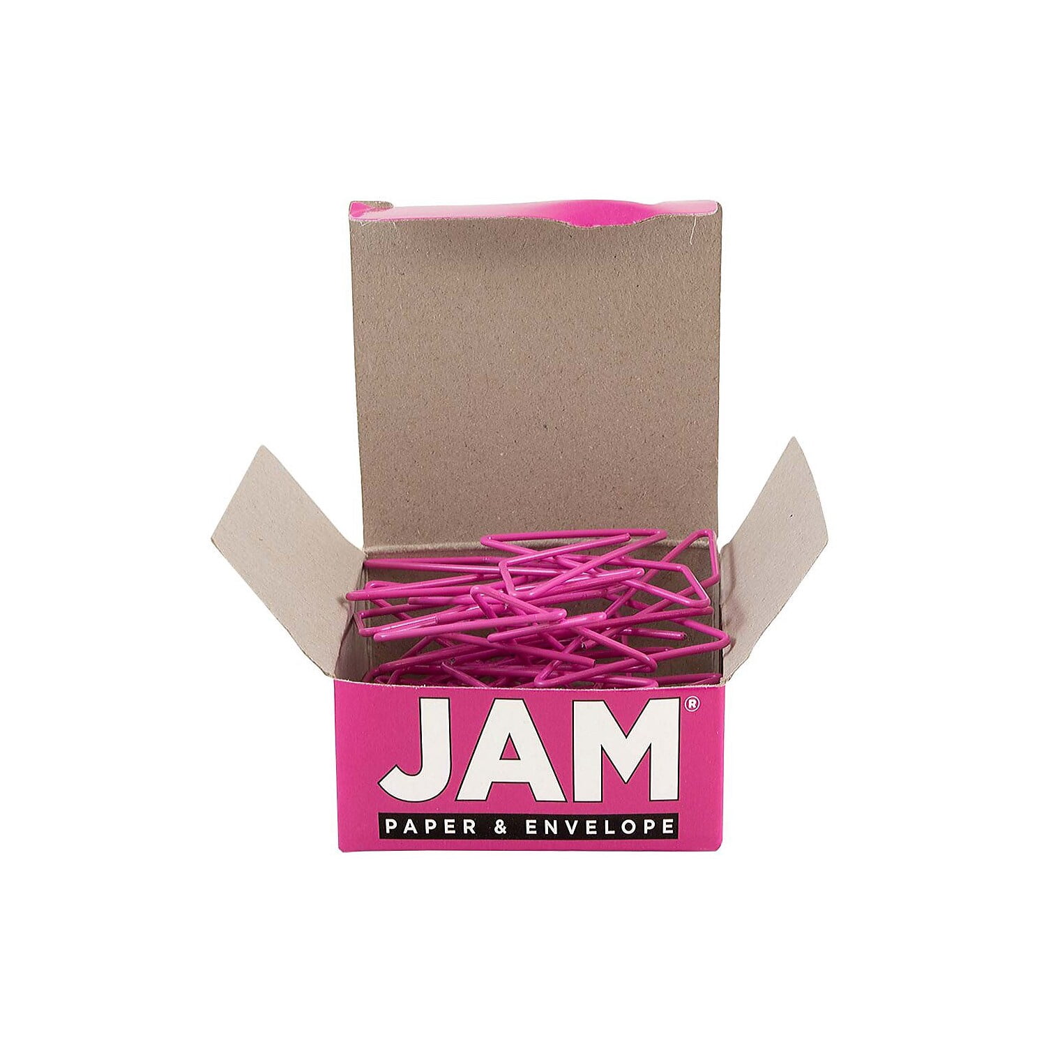 JAM Paper Colorful Butterfly Paper Clips, Pink Paperclips, 15/Pack (332BYFU)