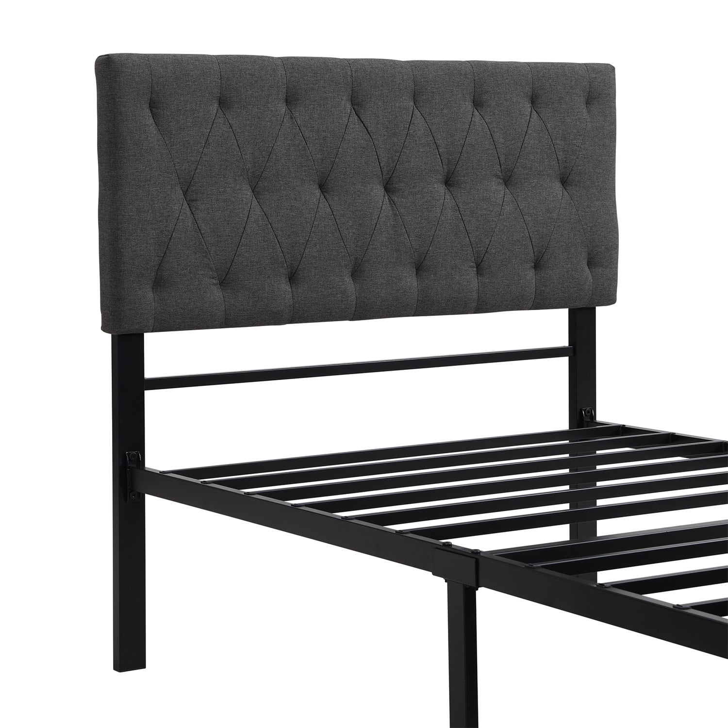 Kadyn Metal Platform Twin Bed Frame with Storage Drawer, Twin Platform Bed Frame with Upholstered Headboard, No Box Spring Needed, Gray&Twin Kadyn Metal Platform Twin Bed Frame with Storage Drawer, Twin Platform Bed Frame with Upholstered Headboard, No Box Spring Needed, Gray&Twin