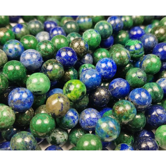 6-7mm Azurite Round Beads Genuine Gemstone Natural Jewelry Making