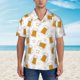 thumbnail image 2 of Fotbe Beer Camisa Hawaiana para Hombre Unisex – Camisa Casual de Verano con Botones de Manga Corta de Algodón y Lino,Large, 2 of 7