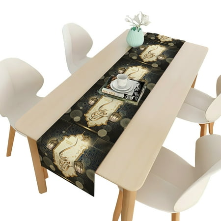

HUONA Table Runner Long Tablecloth Decorative Table Runner Rectangle Table Mat Cushions Holiday Party Dinner Home Kitchen Type 3