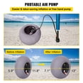 thumbnail image 6 of VEVOR Beach Balloon Wheels, 13" Replacement Sand Tires, TPU Cart Tires for Kayak Dolly, Canoe Cart and Buggy with Free Air Pump, 2-Pack, 6 of 9