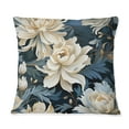 thumbnail image 3 of Designart "Zen Tranquility With Chrysanthemum In White And Blue III" Floral Printed Throw Pillow, 3 of 5
