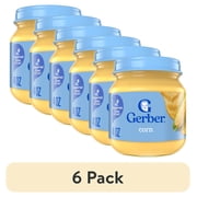 (6 pack) Gerber 1st Foods Natural for Baby Baby Food, Corn, 4 oz Jar