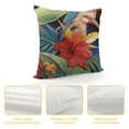 thumbnail image 4 of PRATYUS Hawaiian Floral Throw Pillow Covers Decorative Couch Pillow Cases Pillow Square Cushion Cover for Sofa, Couch, Bed and Car 20x20in, 4 of 5