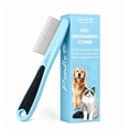 thumbnail image 3 of Stainless Steel Pet Grooming Brush, Fine Tooth Deshedding Tool for Dogs Cats, Dematting Comb for Long Short Hair, Blue, 3 of 8