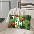 thumbnail image 5 of Zufioo Palm Leaves And Tropical Flowers Print Double-sided Plush Pillow Cover,Decorative Pillow Protector without Pillow Core, Suitable for Sofa, Bedroom, Car-20"x30", 5 of 6