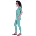 thumbnail image 4 of Moomaya Nightwear Set Heart Embroidered Top Slim fit Plain Pyjamas Cotton Sleepwear 2 Piece Nightwear Nightdress, 4 of 7