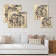 thumbnail image 4 of Designart 'Bouquet Peonies In Blue and White' Traditional Print on Natural Pine Wood, 4 of 5