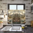 thumbnail image 4 of Yayeee Kitchen Curtains Tier Pair Light Filtering 27"x36" Rod Pocket Short Cafe Window Panel, Snow Mountains, 4 of 7