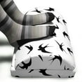 thumbnail image 3 of Bird Foot Rest, Monochromatic Isolated Abstract Flying Swallows Animals Wings Shadows Pattern, Non-Slip Backing Ergonomic Memory Foam Leg Support for Office, White Charcoal Grey, by Ambesonne, 3 of 5
