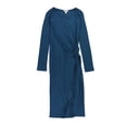 thumbnail image 1 of bar III Blouse Tunique Froncée pour Femmes, Bleu, Petit, 1 of 2