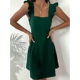 thumbnail image 5 of Women'S Backless Tie Short Dress Summer Models Halter Dresses Homecoming Dresses Dark Green L, 5 of 6