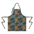 thumbnail image 2 of Pioneer Flower Floral Print Pattern Apron for Women and Men, Cotton Linen Waterproof with Pockets, Adjustable, 33x27 Inch for Kitchen, Gardening, BBQ, Salon, 2 of 6