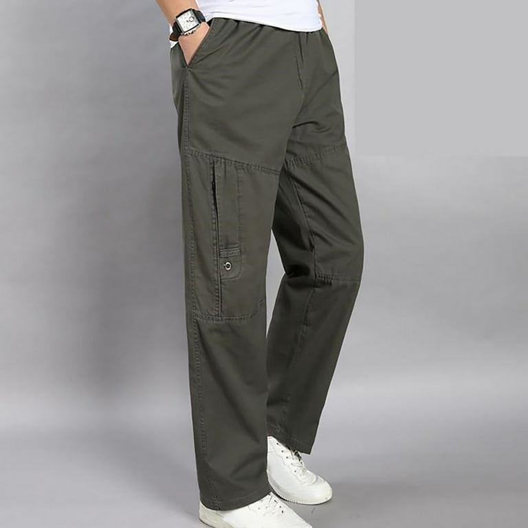 YLSDY Men's Baggy Cargo Pants Loose Casual Rugged Stretch