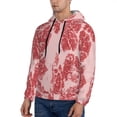 thumbnail image 3 of Naloa Red Meat Men's Casual Hooded Collar Drawstring Hoodies Pullover Sweatshirts Casual Long Sleeve Shirts-3X-Large, 3 of 7