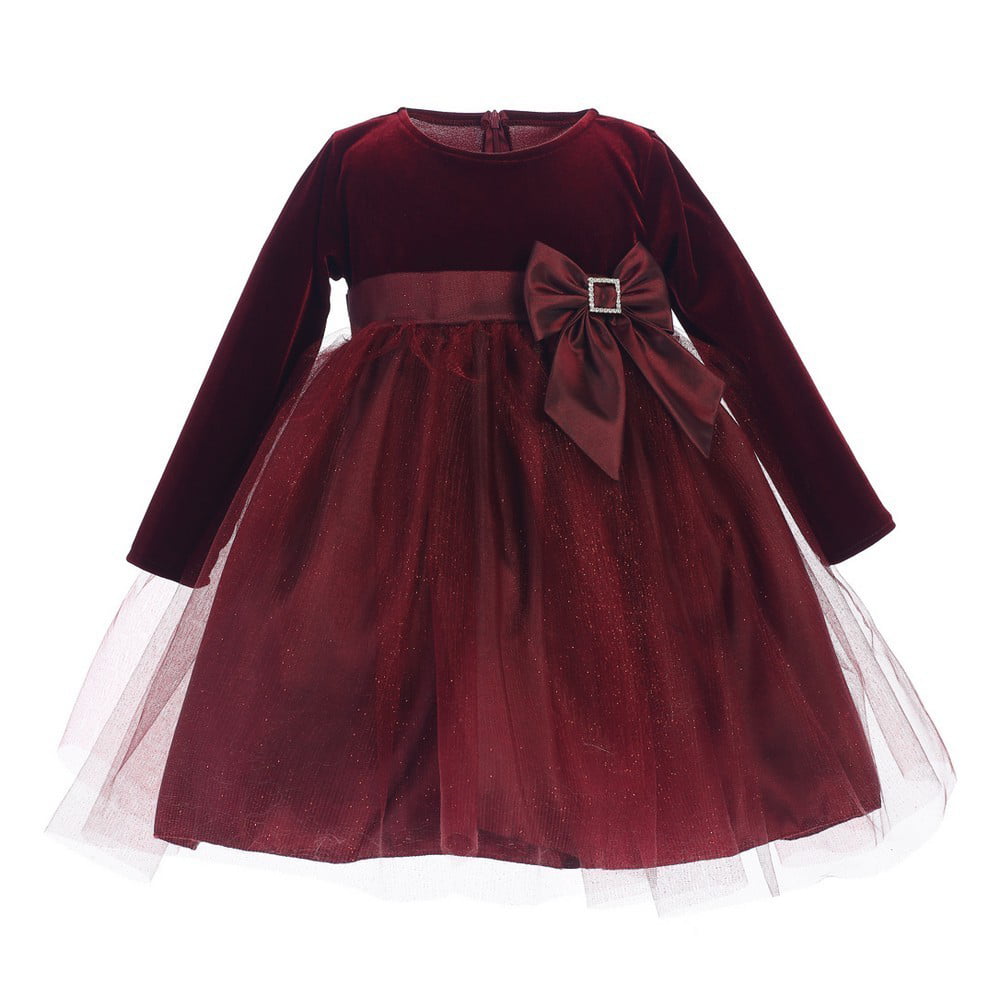 burgundy newborn dress