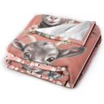 thumbnail image 4 of Goat Blanket Soft Cozy Sheep Plush Throw Blanket Super Warm Fleece Fuzzy Bedding Blanket Goat Sheep Gifts for Kids Girls Boys Women Bed Decor Stuff 60"X80", 4 of 6