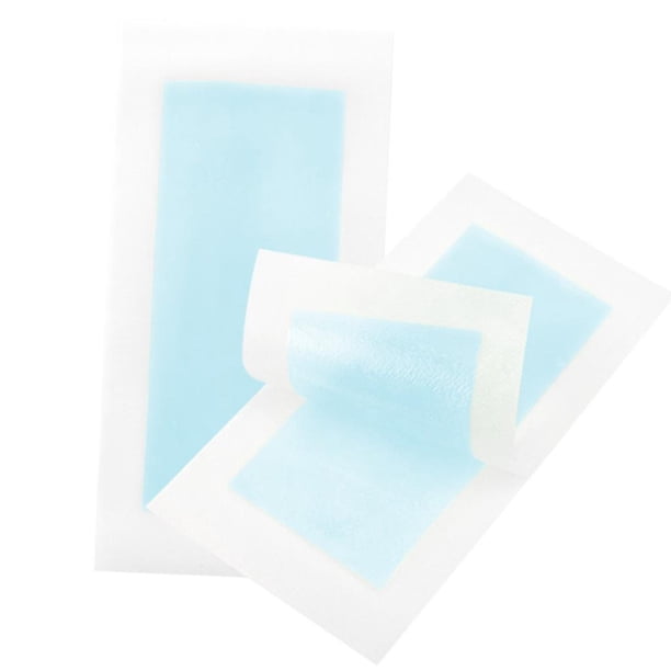 10 tiras de depilación con cera fría para eliminación fácil del corporal de piernas faciales Azul Yuyangstore Papel de tiras de depilación corporal