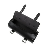 BIBABLYKE Motorcycle Front Bag Vintage Tool Saddlebag Front Fork Handlebar Bag Skull Pattern PU Storage Pouch Motorbike Tool Bag