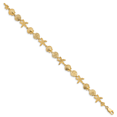 thumbnail image 2 of 14k Yellow Gold Solid Seashell Theme Bracelet, 2 of 7