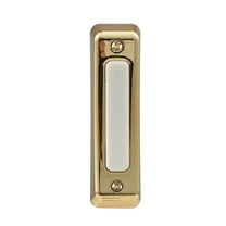Heath Zenith Heath Zenith Polished Brass Plastic Wired Push Doorbell Button