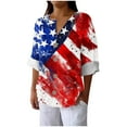 thumbnail image 2 of Gamivast 4Th Of July Shirts for Women Star and Stripe Flag Print Tunic Top 3/4 Sleeve Patriotic Blouses Outfits XL Refunds on My Account from an Online Order, 2 of 5