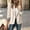 Beige, variant on Qiggri Women's Roll Up Cuff Striped Lining Blazer Lapel Single Button Suit Jacket for Office Commute Business Casual Wear L