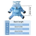 thumbnail image 3 of Kingtowag Pet Onesie Waterproof Raincoat Size XL, Dog Rain Suit with Shoes Full Coverage Reflective, Reflective Dog Raincoat Hooded Pet Suit All-Weather Canine Wear, for Small to Large Dogs, 3 of 9