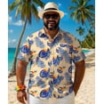 thumbnail image 5 of COOFANDY Men' Hawaiian Shirt Tropical Floral Short Sleeve Button-Down Casual Beach Shirt for Vacation, 5 of 6