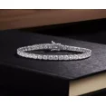 thumbnail image 2 of 3.5mm Tennis Bracelet 925 Sterling Silver AAA Grade White Cubic Zirconia, 2 of 5