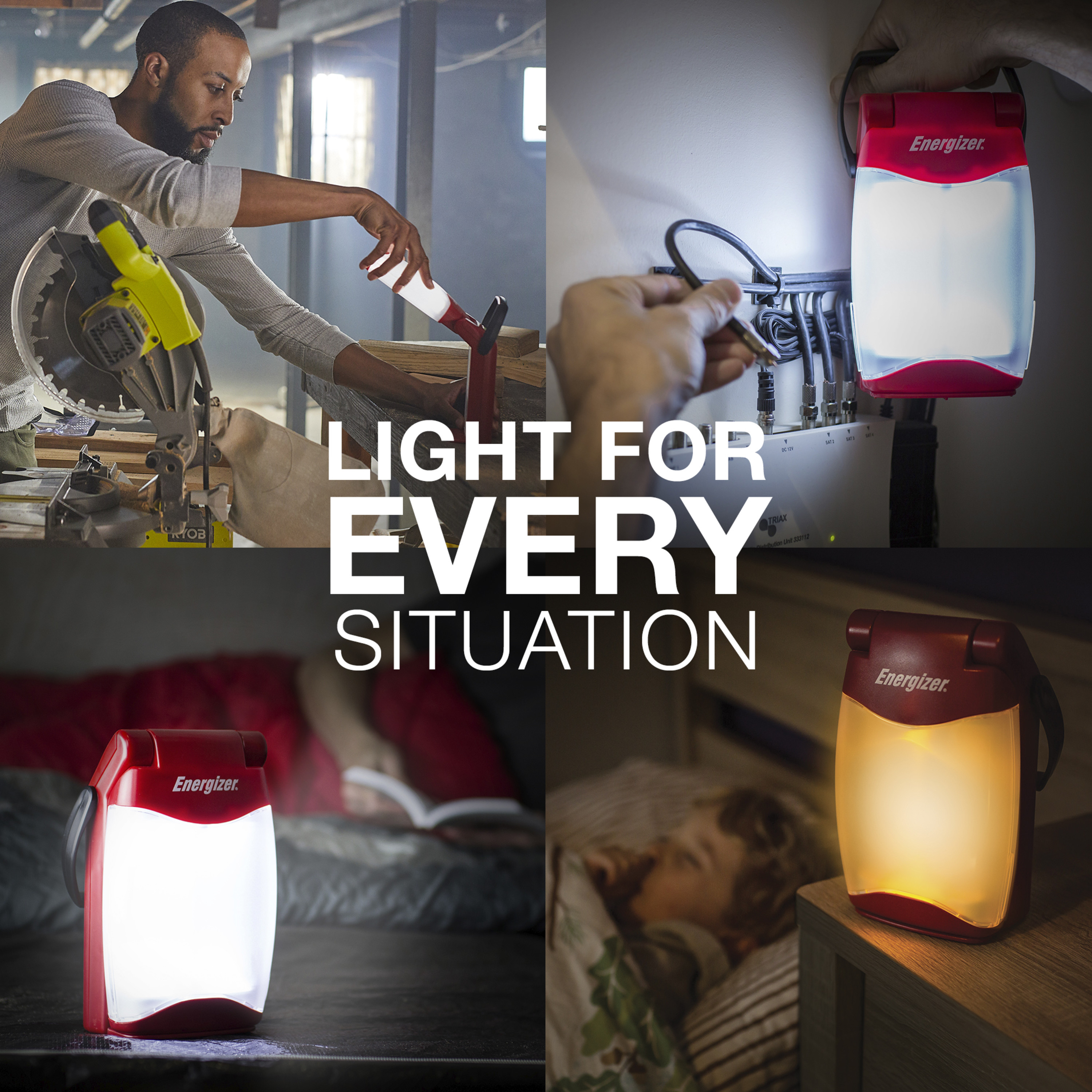 Energizer Emergency Folding LED Lantern, Red, 500 Lumens, IPX4 Water Resistant, Portable LED Light, Durable Emergency Lantern - image 9 of 11