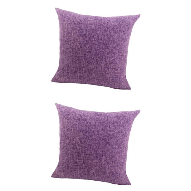 Cubiertas Decorativas De Almohadas De Tiro - De Almohadas Suaves De De Color Sólido Suave Para Decoración De -18 X 18 Púrpura