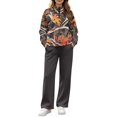 thumbnail image 2 of Chririnla Autumn Leaf Camo Lounge Sets, Half Zip Sweatsuits with Loose Fit Comfy Travel Airport Tracksuit for Fall Vacation, 2 of 9