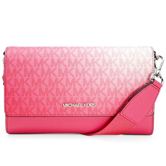 Michael Kors Women's Jet Set Large Ombré Signature Logo Crossbody Bag (Hibiscus Multi)