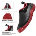 thumbnail image 3 of HISEA Anti-Slip Garden Shoes, Waterproof Rubber Ankle Rain Boots for Men & Women, Red, Size 8.5 Women/7.5 Men, 3 of 8