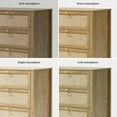 thumbnail image 5 of SICOTAS 51.14" Wide 6-Drawer Rattan Dresser Set of 2, Long Boho Chest of Drawers with Gold Handle for Bedroom, Coastal Bedroom Furniture in Cherry Oak, 5 of 12