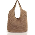 thumbnail image 1 of Bolso vintage de ratán tejido de color caqui para mujer, 1 of 5