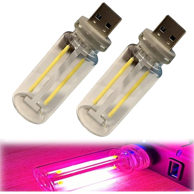 Lámparas de ambiente para interiores de inspiración retro, lámparas de noche retro para coche con USB, luces de ambiente para interiores de coche, lámparas retro para coche, bombilla para coche, luz d
