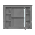 thumbnail image 2 of 35" Mirror Storage Cabinet, Modern Wall Mounted Medicine Cabinet with 3 Doors and Adjustable Shelves, Wood Bathroom Storage Organizer for Living Room, 2 of 9