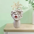 thumbnail image 3 of Besando escultura florero artificial decoración hogar , L L CUTICAT macetas de plantadores de cara, 3 of 8