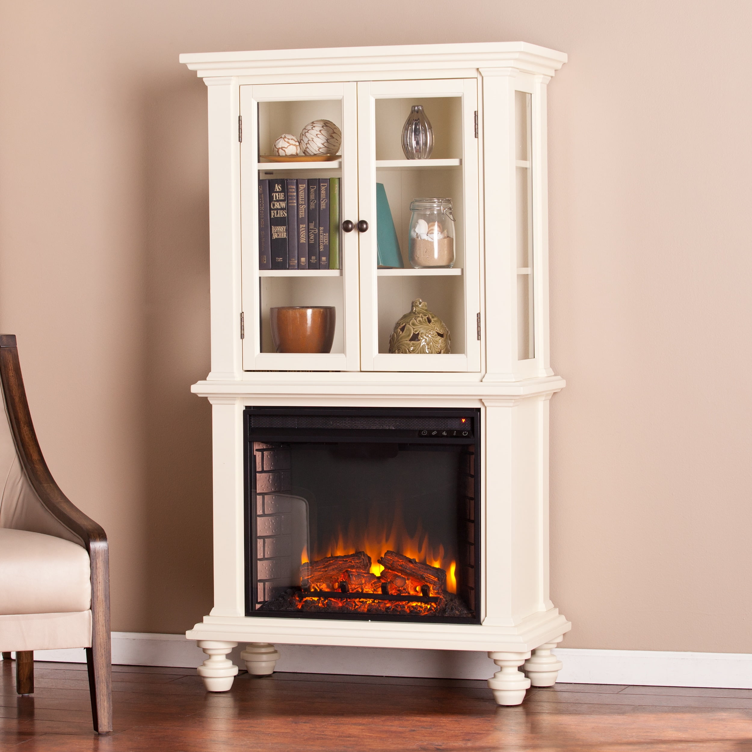 Harper Blvd Knox Antique White Electric Fireplace Curio Com Departments