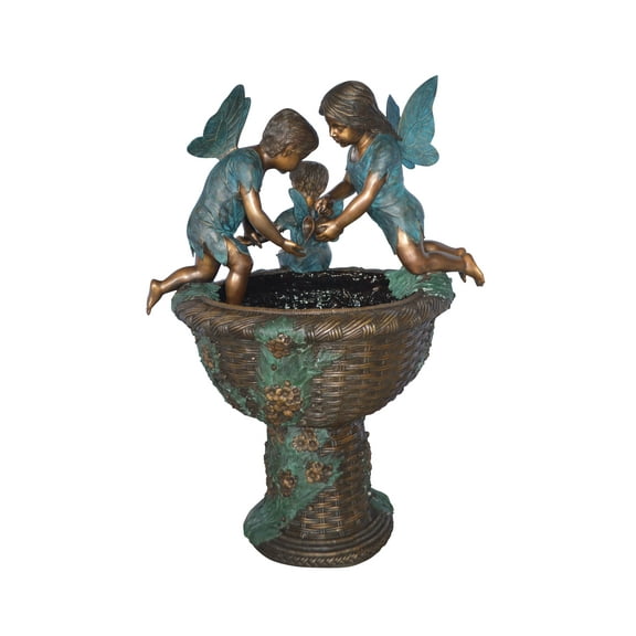 Nifao Three Fairies Outdoor Fountain Statue, Bronze Garden Water Feature Sculpture for Patio & Yard – Garden Water Feature Sculpture, 41"L x 38"W x 55"H