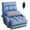 Blue, variant on Costway Folding Floor Single Sofa Recliner Chair W/ a Pillow 5 Adjustable Backrest Position Leisure Lounge Couch White
