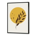 thumbnail image 3 of Designart 'Abstract Moon and Yellow Sun With Tropical Leaf II' Modern Framed Canvas Wall Art Print, 3 of 5