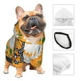 thumbnail image 3 of Fotbe White Floral and Butterflies Sudadera con Estampado para Perros Pequeños – Suéter con Capucha para Mascotas, Tela Suave de Forro Polar con Bolsillo-XX-Large, 3 of 7