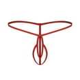 thumbnail image 5 of Bigersell Womens Boxers Underwear Clearance High Waisted Thong Underwear G-Strings Panty Style P-196 Nylon Brief Panties Ladies Thong Briefs Mid Waist Women's Bikini Panties Red One Size, 5 of 7