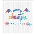 thumbnail image 3 of Ambesonne Adventure Shower Curtain, Colorful Retro Words, 69"Wx70"L, Multicolor, 3 of 3
